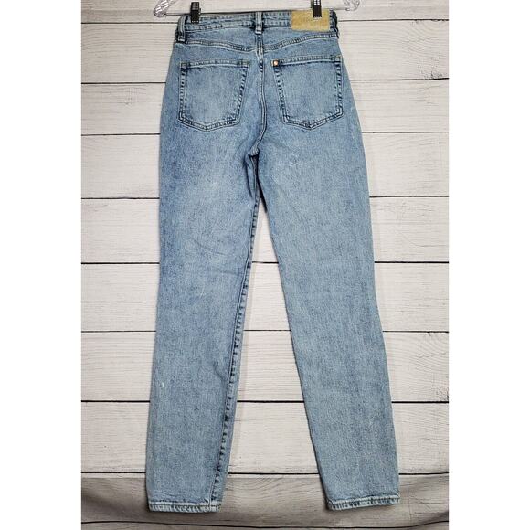 HM Jeans Womens Size 2 Mom Jeans Light Wash Pockets - Picture 4 of 10